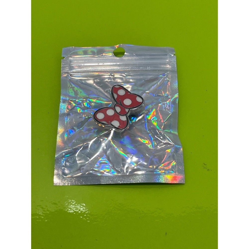 Minnie Mouse Red Polka Dot Bow Enamel Pin Disney Inspired Accessory NEW SEALED